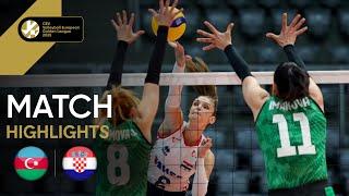 Highlights | Azerbaijan vs. Croatia - CEV Volleyball European Golden League 2025 | Women