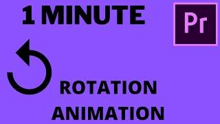 Premiere Pro CC  How to do a Rotate Image Animation 2021