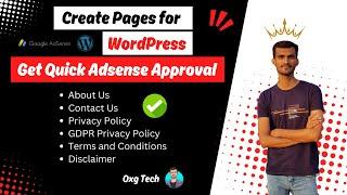 How to Create Pages for WordPress | Get Quick AdSense Approval