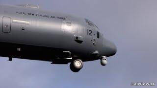 RNZAF C-130J aircraft arrive at Auckland -  2024.