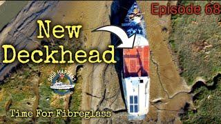 Ep 68 - New Roof - Fibreglass and waterproofing the Boat