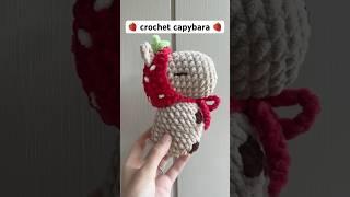 Strawberry Capybara #crochet #amigurumi