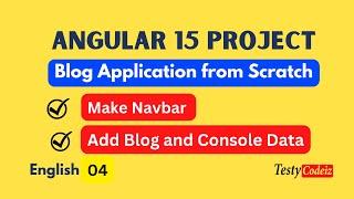 Angular 15 Blog Project from scratch, Make navbar using Bootstrap UI, Angular project from Scratch