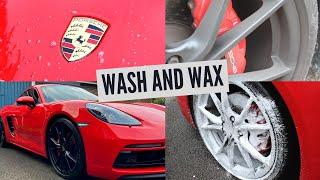 Porsche 718 Cayman GTS Wash and Ceramic Wax