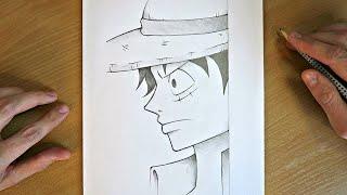 How To Draw Luffy | Easy Anime Drawing Tutorial | Pencil Sketch | One Piece 