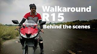 Yamaha R15 V3 walkaround | Ride with Rahul Behind the scene