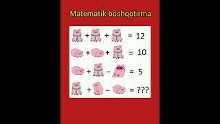 Matematik boshqotirma #math puzzle #boshqotirma#illusion