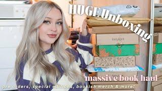 HUGE book unboxing haul!! waterstones, amazon, special editions, bookish merch & more!