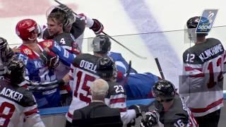 Драка 4 на 4 между Россией и Канадой на Sochi Hockey Open 2017 / Fight: Russia VS Canada