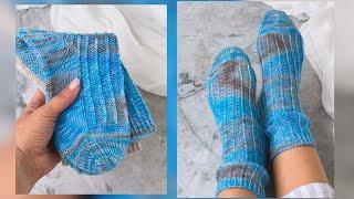 САМЫЕ УДОБНЫЕ НОСКИНоски с популярной пяткой. подробный мастер класс. Knitting socks