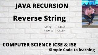 Java Program To Reverse A String Using Recursion