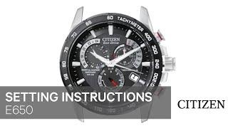 Citizen Watch Setting Instruction — E650