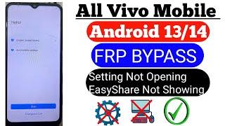 Setting Not Open All Vivo Frp Bypass Android 13/14 Without PC All IQ 5G Frp  Bypass Android 13/14