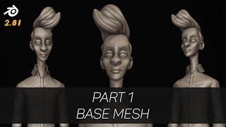 Blender 2.81 Sculpting Stylized Character Tutorial Series | Base Mesh