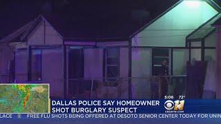 Dallas Homeowner, Burglary Suspect Exchange Gunfire; Suspect Struck