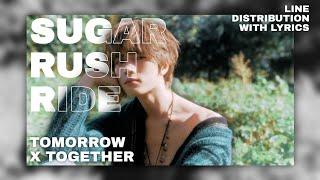 SUGAR RUSH RIDE (TOMORROW X TOGETHER) - LINE DISTRIBUTION WITH LYRICS