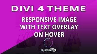 Divi Theme Responsive Image With Text Overlay On Hover 