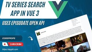 TV Series Search App in Vue 3 using Tailwind CSS