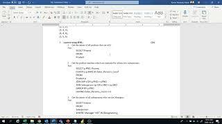 SQL Interview Question Paper Solved - Part1