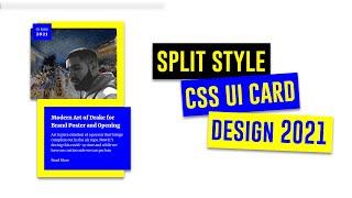 CSS Card Design Tutorial - Split Card Hover Effect (HTML & CSS)