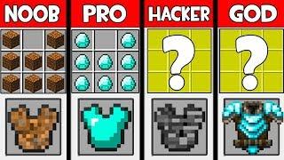 Minecraft - NOOB vs PRO vs HACKER vs GOD : SUPER ARMOR in Minecraft ! AVM SHORTS Animation