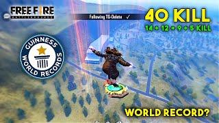 TOTAL 40 KILL WORLD RECORD? HEROIC RANK MATCH | GARENA FREE FIRE | TOTAL GAMING