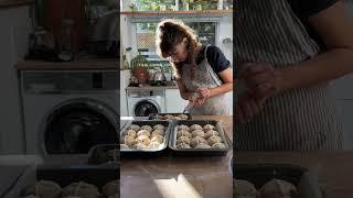 Trying to bake 100 hot cross buns in the home oven!!