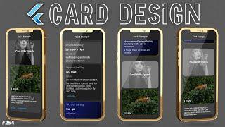 Flutter Tutorial - Card Widget Design With Image, Button, Text, Border, Size, Padding