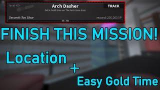 Roblox : Parkour The Arch Location + Easy way to get gold time (Arch Dasher Mission) 2022