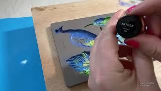 211 - Resin Art Mould - Regal Peacock Magnets  - Beautiful Detail - Naked or Bling Bling? LOVE THIS