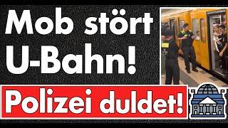 Protest-Mob stürmt U-Bahn & Polizei schaut zu wie Einheimische die Flucht ergreifen! Deutschland2024