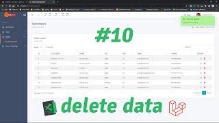 How to delete data using Laravel 8 | #10