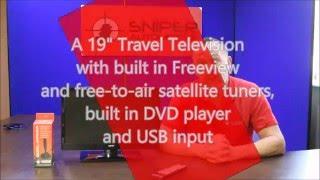 Sniper 19" Travel Television with built in Satellite Tuner 12V or Mains