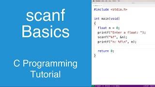 scanf Basics | C Programming Tutorial