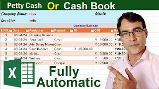 Petty Cash Book | Cash book in excel | How to Create a Petty cash book in excel