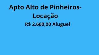 Apartamento Alto de Pinheiros R  Pio XI $2600,00 - Locação