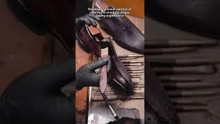 Gifennse Grey Oxford Coloring Process | Handmade Leather Magic L  #leather #shoes #handmade