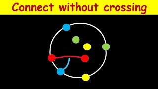 Connect the dots of same color without crossing the lines || IQ Test