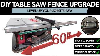 Sawstop Fence Upgrade - 60" Capacity on a Jobsite Table Saw!