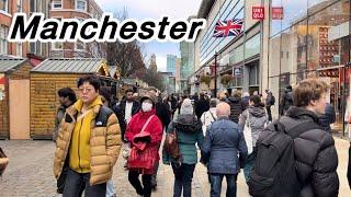 Manchester UK  Walking Tour 4K HD December 12, 2024 City Walk