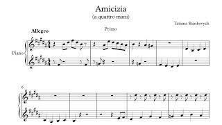 "Amicizia" four hands piano sheet music by Tatiana Stankovych on IMSLP Petrucci Library