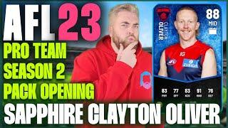 AFL 23 PROTEAM SEASON 2 PACK OPENING PULLS - SAPPHIRE CLAYTON OLIVER #AFL23 #PROTEAM #AFL
