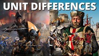 All UNIT DIFFERENCES Between Crusader and Definitive Edition