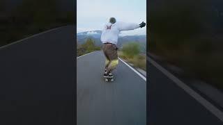 95 km/h on a skateboard !!  #downhill #speed #skateboarding #longboarding
