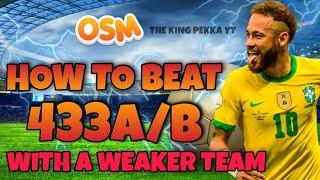 OSM Tactics - How To Beat 433A/B with a Weaker Team