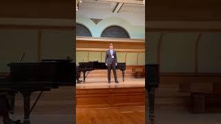 Jaxson Glowacki performing "Che Fiero Costume" by Giovanni Legrenzi