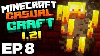   Nether Fortress, Juicy Loot, Wither Skeletons & Blazes, Sugar Cane Farm!!! - Minecraft 1.21 Ep.8