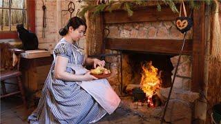 Dinner Time in 1823 |ASMR Historical Cooking| 6 Months Pregnant |Meat, Homemade Bread, Butter|