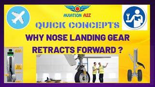 WHY NOSE LANDING GEAR RETRACTS FORWARD INTO FUSELAGE ? | QUICK CONCEPTS | AVIATIONA2Z ©| #AVIATION