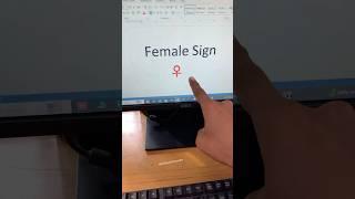 Female Sign Shortcut Key in Ms Word #shorts #msword #computer